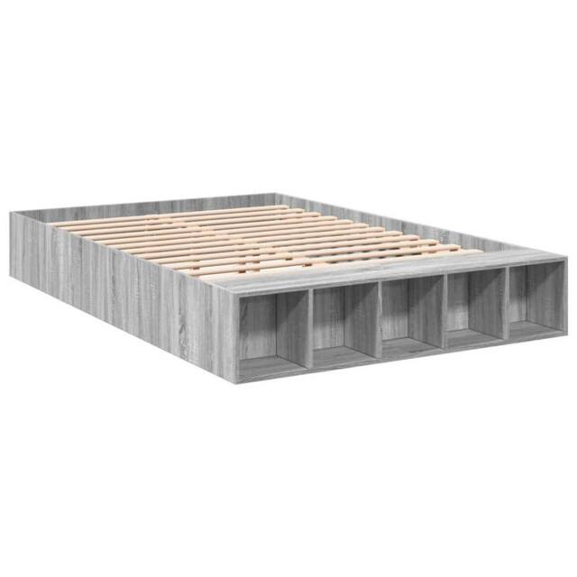 Berkfield Home Modern Bed Frame without Mattress Grey Sonoma 150x200 cm King Size - image 1