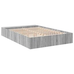 Berkfield Home Modern Bed Frame without Mattress Grey Sonoma 150x200 cm King Size - thumbnail 6