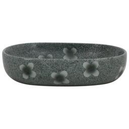 Berkfield Home Countertop Basin Blue Oval 59x40x14 cm Ceramic - Size: 59 x 40 x 14 cm - thumbnail 3