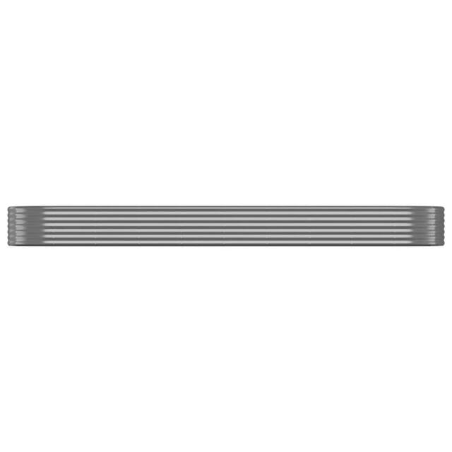 Berkfield Home Garden Raised Bed Powder-coated Steel 396x100x36 cm Anthracite in Dark Grey - Size: 396 x 100 x 36 cm - image 1