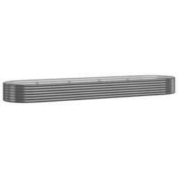 Berkfield Home Garden Raised Bed Powder-coated Steel 396x100x36 cm Anthracite in Dark Grey - Size: 396 x 100 x 36 cm - thumbnail 3