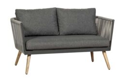 Primrose Living 4 Seater Luxury Lifestyle Rattan Rope Detail Garden Sofa Chair Set with Coffee Table in Beige - thumbnail 2