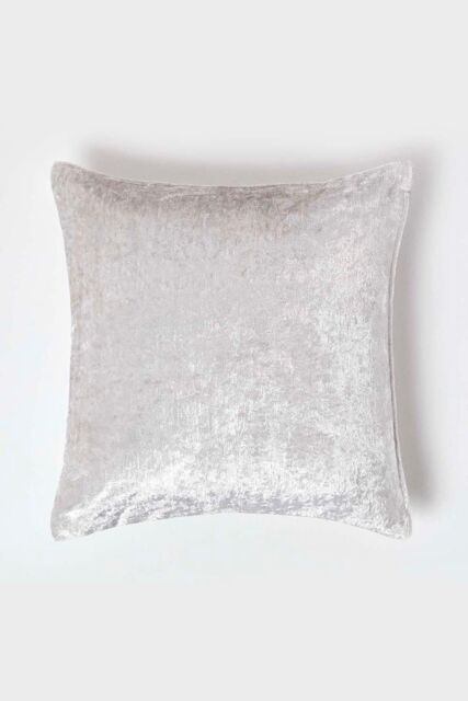 Homescapes Luxury Crushed Velvet Cushion Cover in Light Beige - Size: 45 cm x 45 cm - image 1