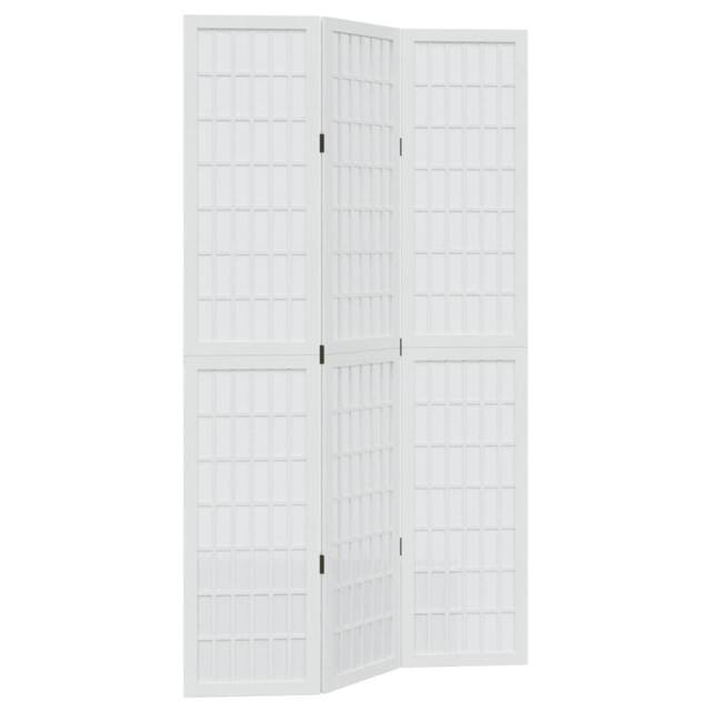 Berkfield Home Room Divider 3 Panels White Solid Wood Paulownia - image 1