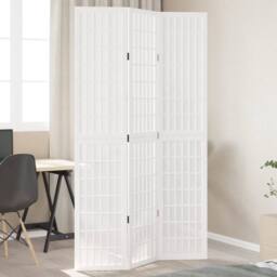 Berkfield Home Room Divider 3 Panels White Solid Wood Paulownia - thumbnail 2