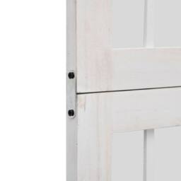 Berkfield Home Room Divider 3 Panels White Solid Wood Paulownia - thumbnail 6