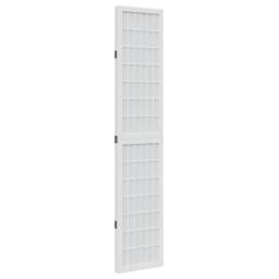 Berkfield Home Room Divider 3 Panels White Solid Wood Paulownia - thumbnail 5