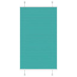 Berkfield Home Pleated Blind Petrol Green 75x150 cm Fabric Width 74.4 cm Polyester in Teal - thumbnail 2