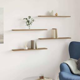 Berkfield Home Durable Bookshelf Boards 4 pcs Artisan Oak 60x10x1.5 cm Engineere in Brown - thumbnail 2