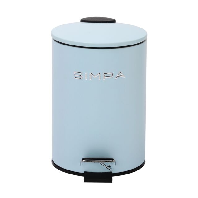 simpa 3L Slim Soft-Closing Pedal Dustbin in Light Blue - image 1