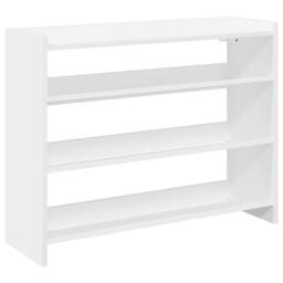 Berkfield Home Shoe Rack White 80x25x62 cm Engineered Wood - Size: 80 x 25 x 62 cm - thumbnail 3