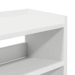 Berkfield Home Shoe Rack White 80x25x62 cm Engineered Wood - Size: 80 x 25 x 62 cm - thumbnail 7