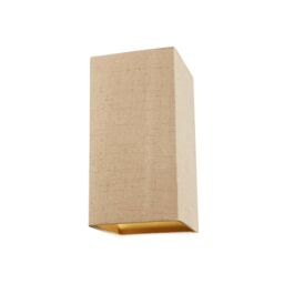Happy Homewares Contemporary & Elegant Textured Linen Fabric Lamp Shade in Taupe - Size: 6 inches
