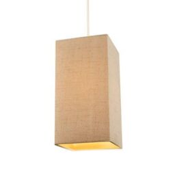 Happy Homewares Contemporary & Elegant Textured Linen Fabric Lamp Shade in Taupe - Size: 6 inches - thumbnail 2