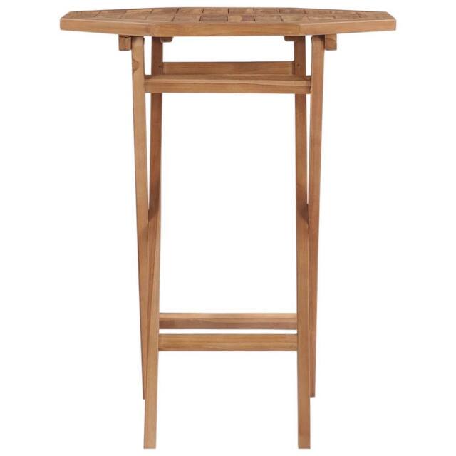 Berkfield Home Durable Folding Garden Table 60x60x75 cm Solid Teak Wood in Brown - Size: 60 x 60 x 75 cm - image 1