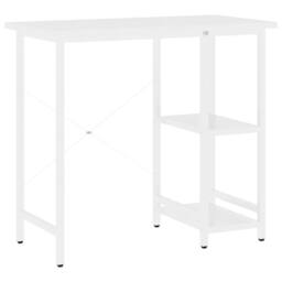 Berkfield Home Computer Desk White 80x40x72 cm MDF & Metal - Size: 80 x 40 x 72 cm - thumbnail 1