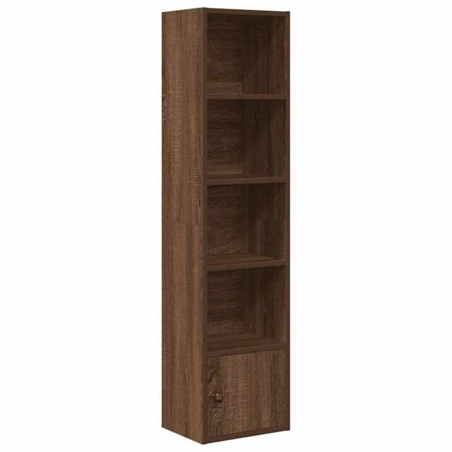 Berkfield Home Bookcase Brown Oak 31x24x127 cm Engineered Wood - Size: 31 x 24 x 127 cm - image 1