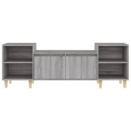 Berkfield Home TV Cabinet Grey Sonoma 160x35x55 cm Engineered Wood - Size: 160 x 35 x 55 cm - thumbnail 7