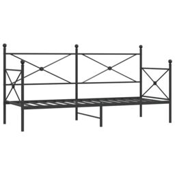 Berkfield Home Day Bed without Mattress Black 80x200 cm Steel - thumbnail 2