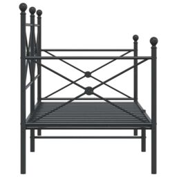 Berkfield Home Day Bed without Mattress Black 80x200 cm Steel - thumbnail 6