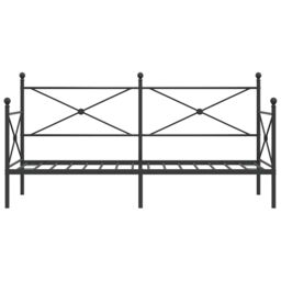Berkfield Home Day Bed without Mattress Black 80x200 cm Steel - thumbnail 5