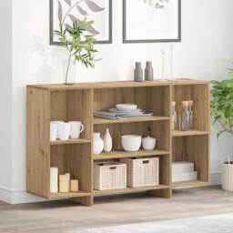 Berkfield Home Sideboard Artisan oak 120 x 30 x 75 cm Engineered wood in Brown - thumbnail 2