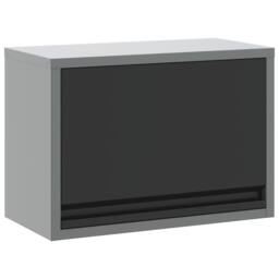 Berkfield Home Wall-Mounted Tool Cabinet with Gas-Lift Door - Black - 50 x 25 x 35 cm in Grey - thumbnail 2