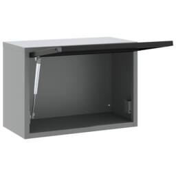 Berkfield Home Wall-Mounted Tool Cabinet with Gas-Lift Door - Black - 50 x 25 x 35 cm in Grey - thumbnail 4