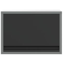 Berkfield Home Wall-Mounted Tool Cabinet with Gas-Lift Door - Black - 50 x 25 x 35 cm in Grey - thumbnail 6
