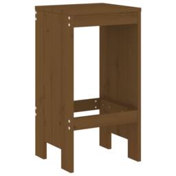 Berkfield Home 5 Piece Garden Bar Set Honey Brown Solid Wood Pine - thumbnail 4