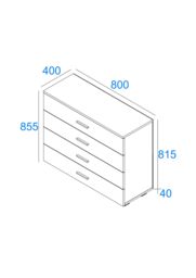Core Products Lido 4 Drawer Chest Of Drawers in White - thumbnail 5