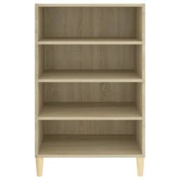 Berkfield Home Sideboard Sonoma Oak 57x35x90 cm Engineered Wood in Light Beige - Size: 57 x 35 x 90 cm - thumbnail 4