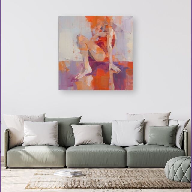 Warren Reed - Designer Contemplative Rest Canvas - Size: w40 inch x h40 inch - image 1