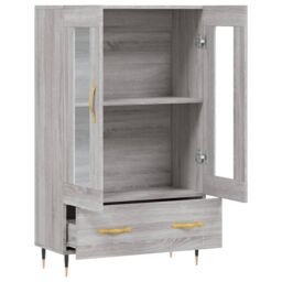 Berkfield Home Highboard Grey Sonoma 69.5x31x115 cm Engineered Wood - thumbnail 5