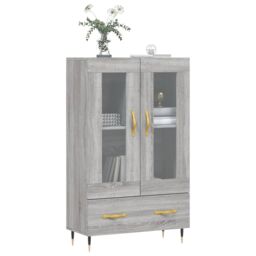 Berkfield Home Highboard Grey Sonoma 69.5x31x115 cm Engineered Wood - thumbnail 3
