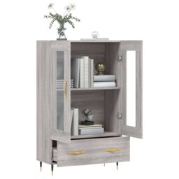 Berkfield Home Highboard Grey Sonoma 69.5x31x115 cm Engineered Wood - thumbnail 4