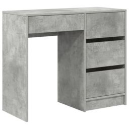 Berkfield Home Grey Writing Desk Concrete grey Concrete Standard Storage - thumbnail 2