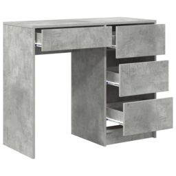 Berkfield Home Grey Writing Desk Concrete grey Concrete Standard Storage - thumbnail 4