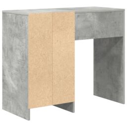 Berkfield Home Grey Writing Desk Concrete grey Concrete Standard Storage - thumbnail 7