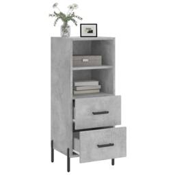 Berkfield Home Sideboard Concrete Grey 34.5x34x90 cm Engineered Wood - thumbnail 4