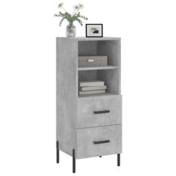 Berkfield Home Sideboard Concrete Grey 34.5x34x90 cm Engineered Wood - thumbnail 1