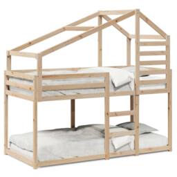 Berkfield Home Bunk Bed without Mattress 80x200 cm Solid Wood Pine in Light Brown