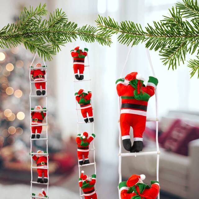 Globrite 4 Santa Claus Climbing Rope - Christmas Tree Decorations in Red - image 1