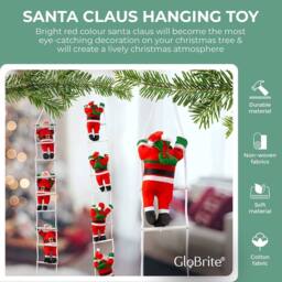 Globrite 4 Santa Claus Climbing Rope - Christmas Tree Decorations in Red - thumbnail 2