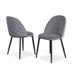 More4Homes Juno White marble Ceramic Dining Table & 8 Raye Velvet Chairs in Grey - thumbnail 7