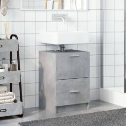 Berkfield Home Sink Cabinet Concrete Grey 40x37x59 cm Engineered Wood - Size: 40 x 37 x 59 cm