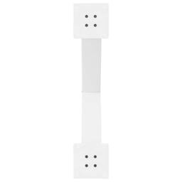 Berkfield Home Modern Dining Table Legs X-Shaped 2 pcs White 80x(72-73) cm Steel - thumbnail 7