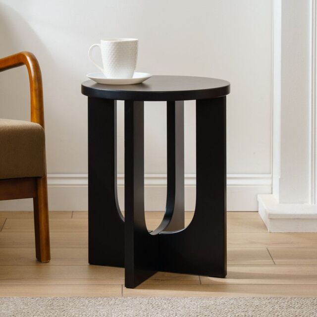 Scottish Everlastings Ltd Black Round Side Table - image 1