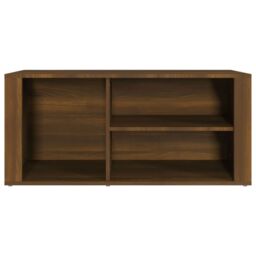 Berkfield Home Shoe Cabinet Brown Oak 100x35x45 cm Engineered Wood - Size: 100 x 35 x 45 cm - thumbnail 5