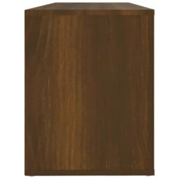 Berkfield Home Shoe Cabinet Brown Oak 100x35x45 cm Engineered Wood - Size: 100 x 35 x 45 cm - thumbnail 6